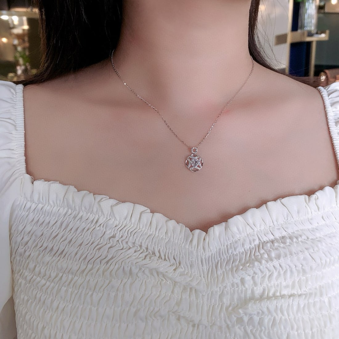 14k Gold 0.30 Ctw Natural H Diamond Pendant( Without Chain ) - 4