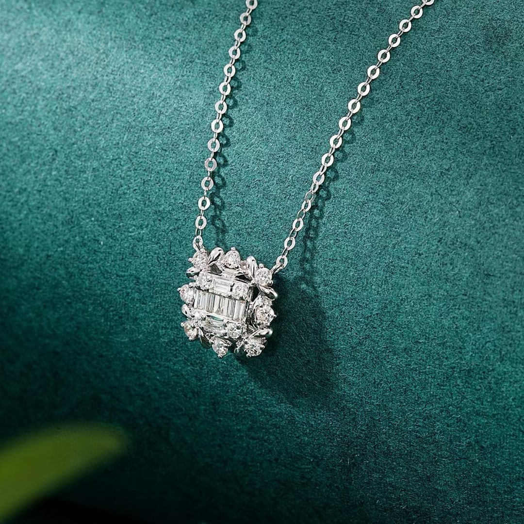 14k Gold 0.27 Ctw Natural H Diamond Necklace - 3