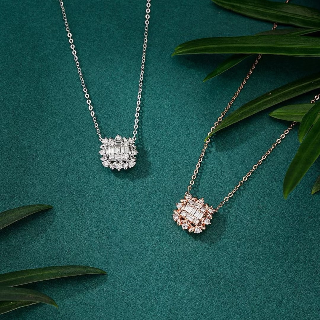 14k Gold 0.27 Ctw Natural H Diamond Necklace - 4