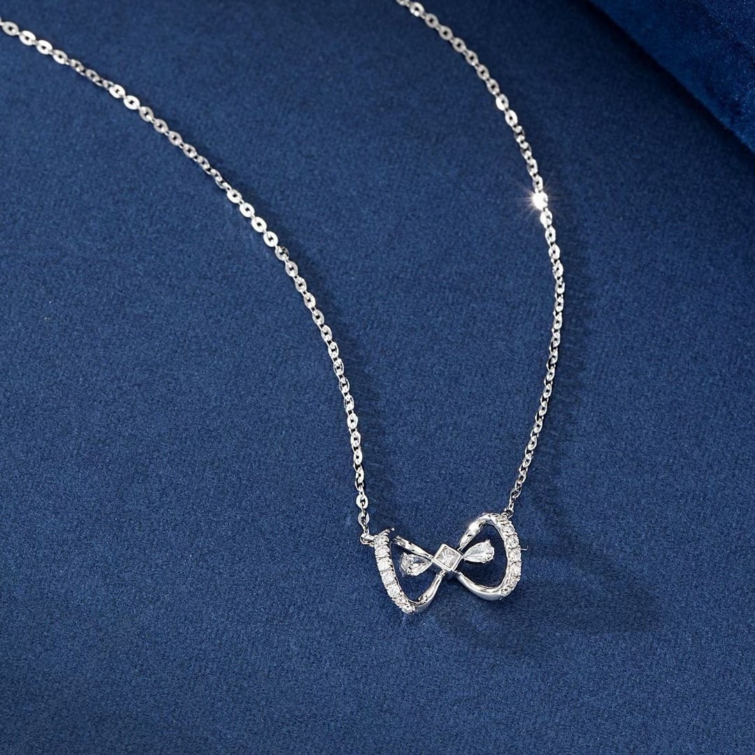 14k Gold 0.14 Ctw Natural H Diamond Necklace - 3