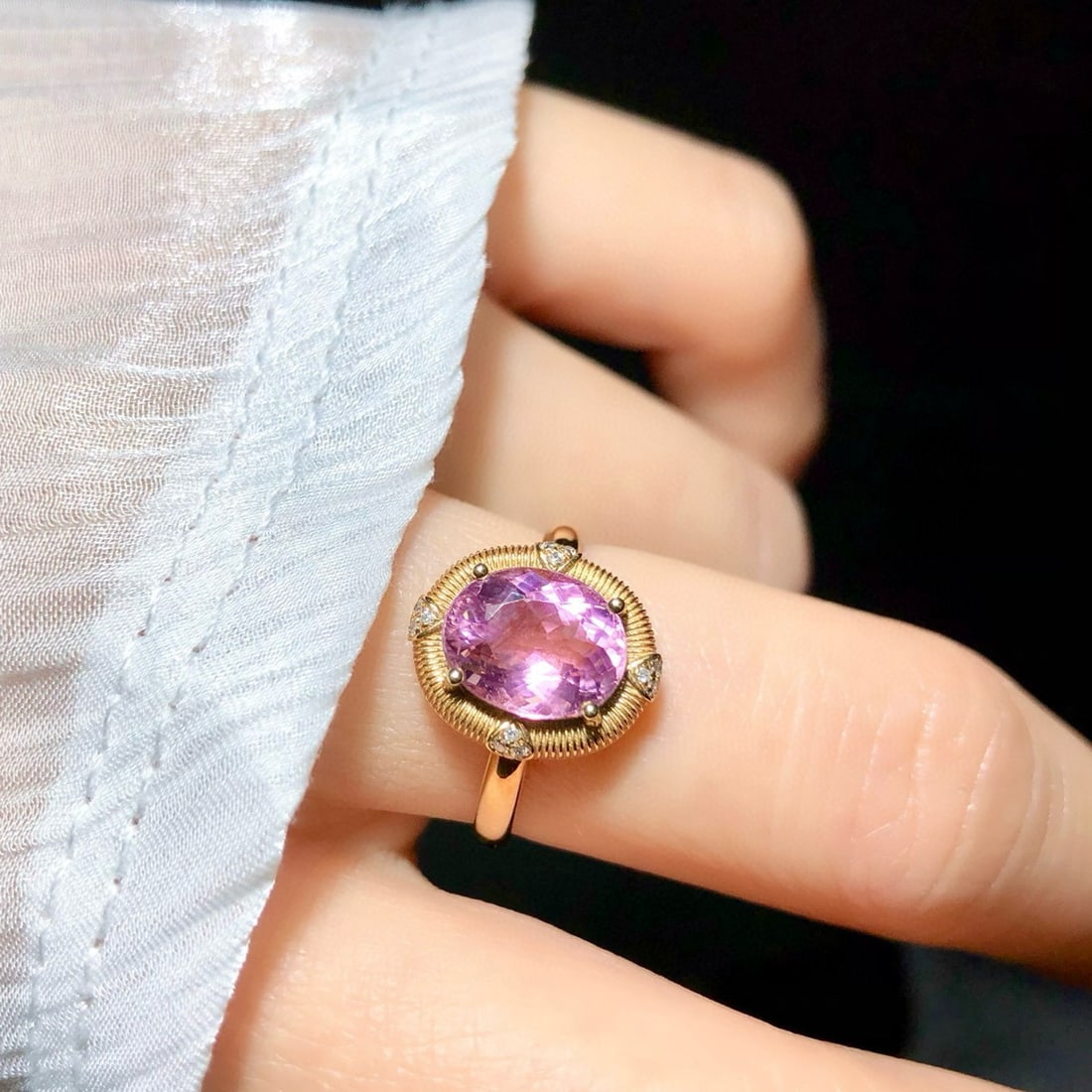 14k Gold 2.46 Ctw Natural Tourmaline & Diamond Ring - 6