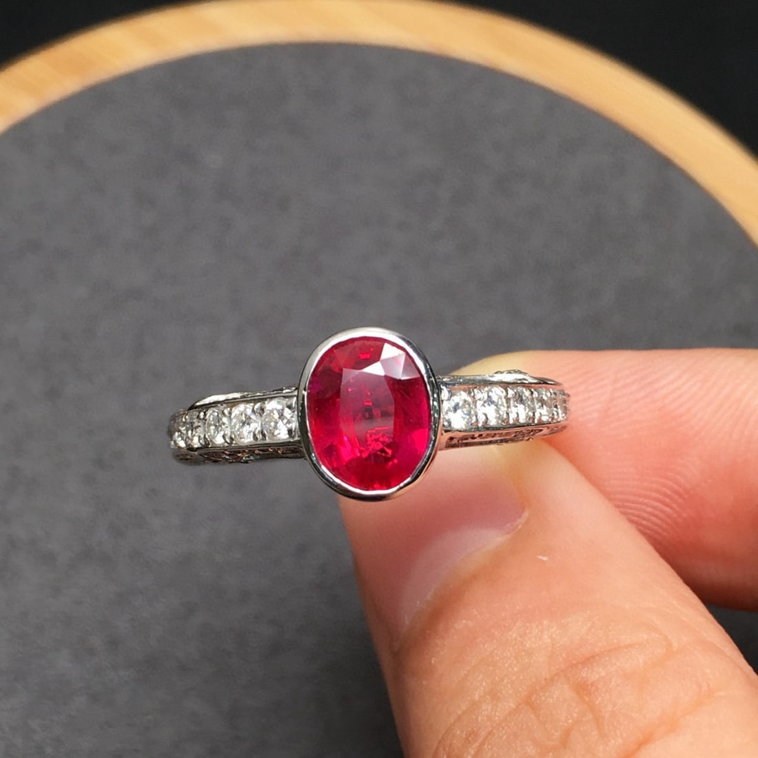 14k Gold 1.62 Ctw Natural Ruby & Diamond Ring - 2