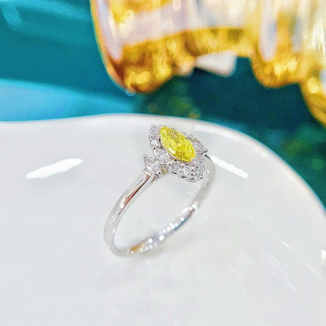 14k Gold 0.59 Ctw Lab Grown Diamond & Diamond Ring - 2