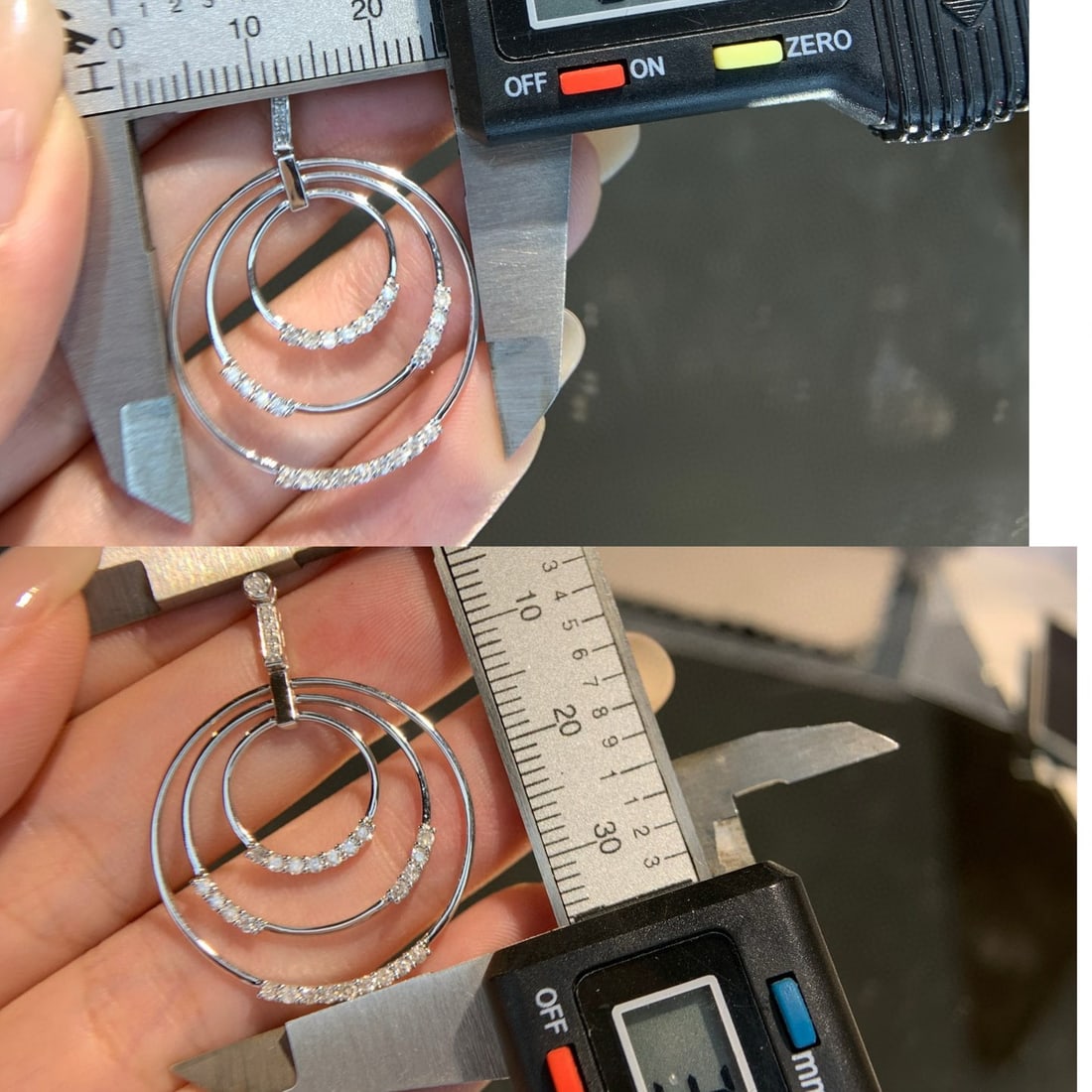 14k Gold 0.62 Ct Natural H Diamond Earrings - 6