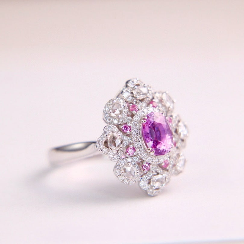 14k Gold 2.07 Ctw Natural Sapphire & Diamond Ring/pendant( Without Chain ) - 2