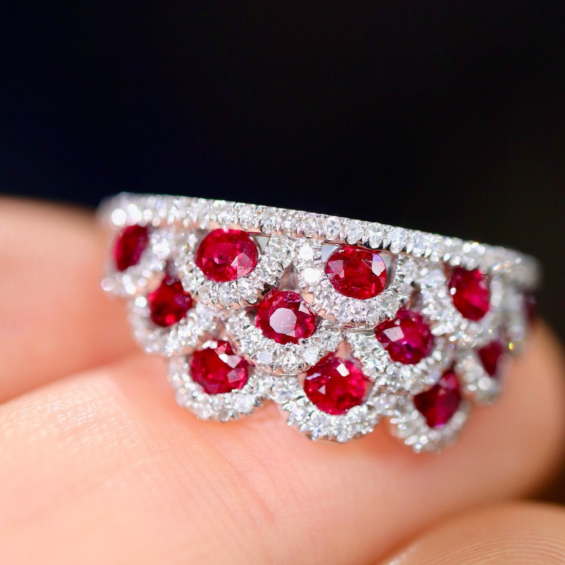 14k Gold 1.66 Ctw Natural Ruby & Diamond Ring - 3