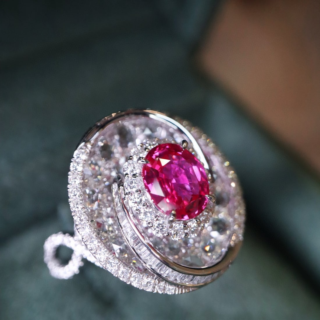 14k Gold 3.63 Ctw Natural Sapphire & Diamond Ring - 2