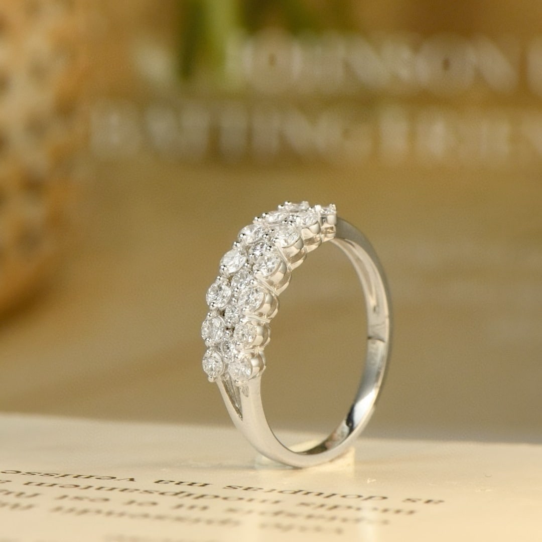 14k Gold 1.00 Ct Natural H Diamond Ring - 6