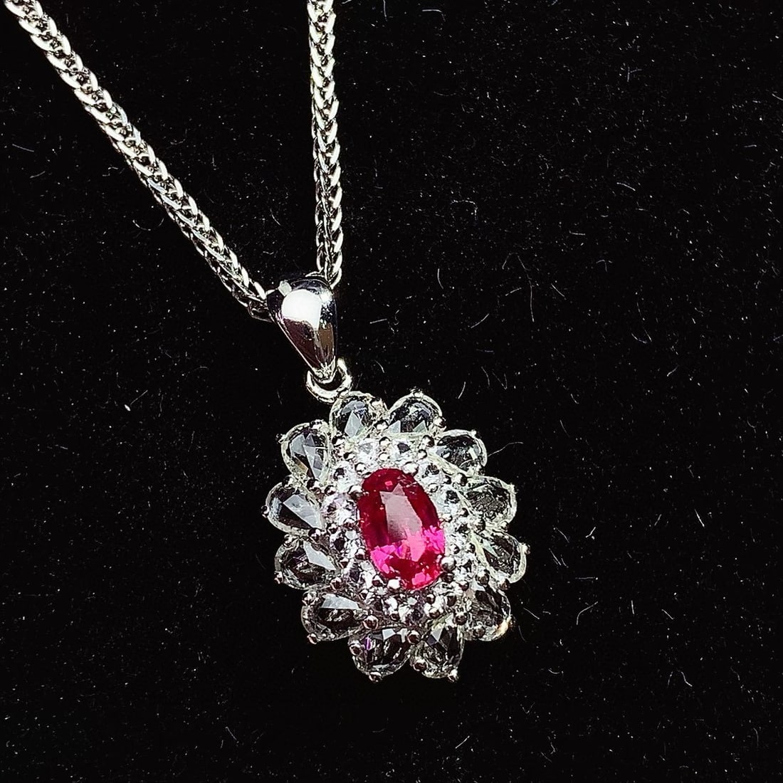 14k Gold 0.55 Ct Natural Ruby & Sapphire Pendant( Without Chain ) - 4