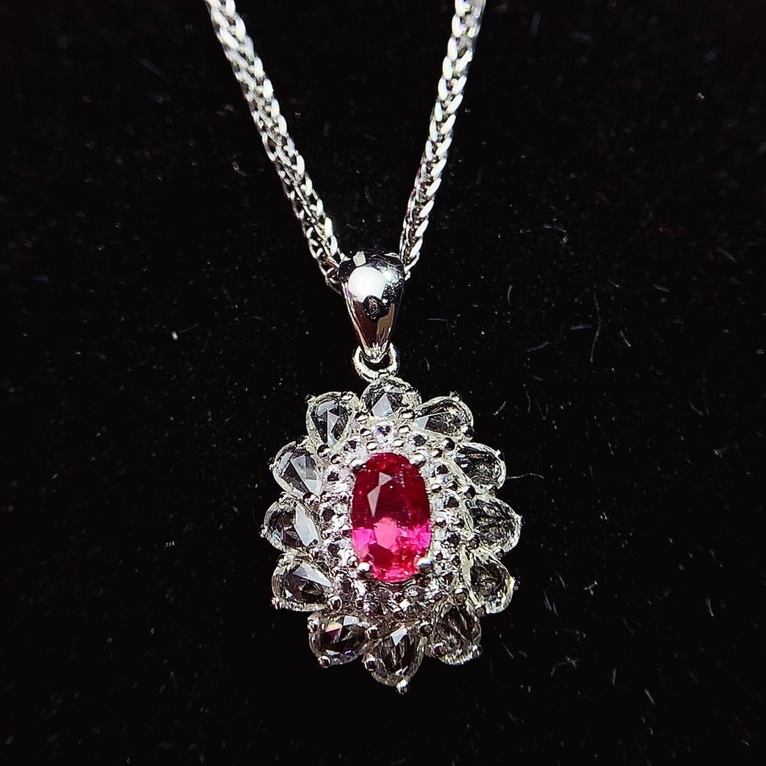 14k Gold 0.55 Ct Natural Ruby & Sapphire Pendant( Without Chain ) - 5