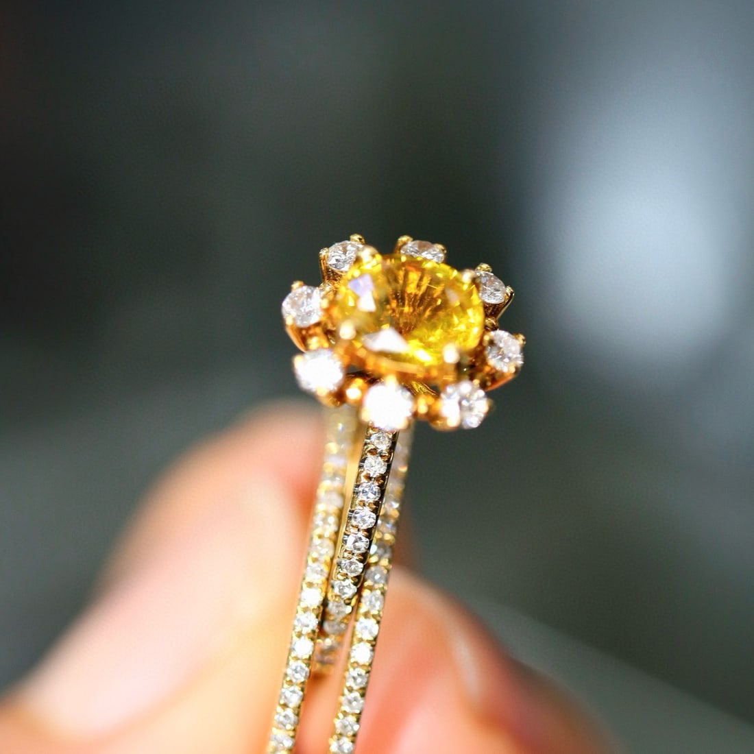 14k Gold 1.27 Ctw Natural Sapphire & Diamond Ring - 2