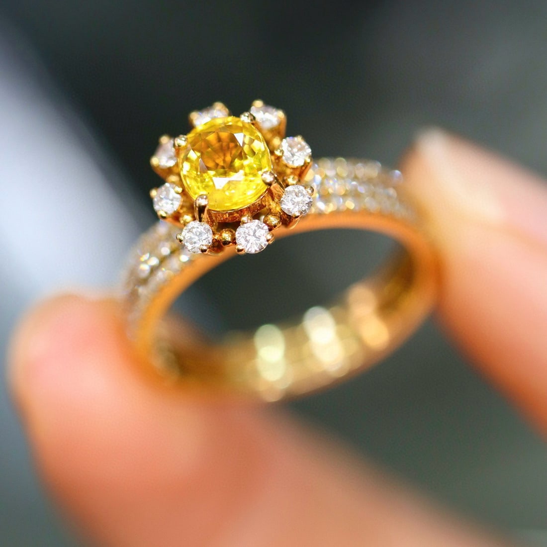 14k Gold 1.27 Ctw Natural Sapphire & Diamond Ring - 4