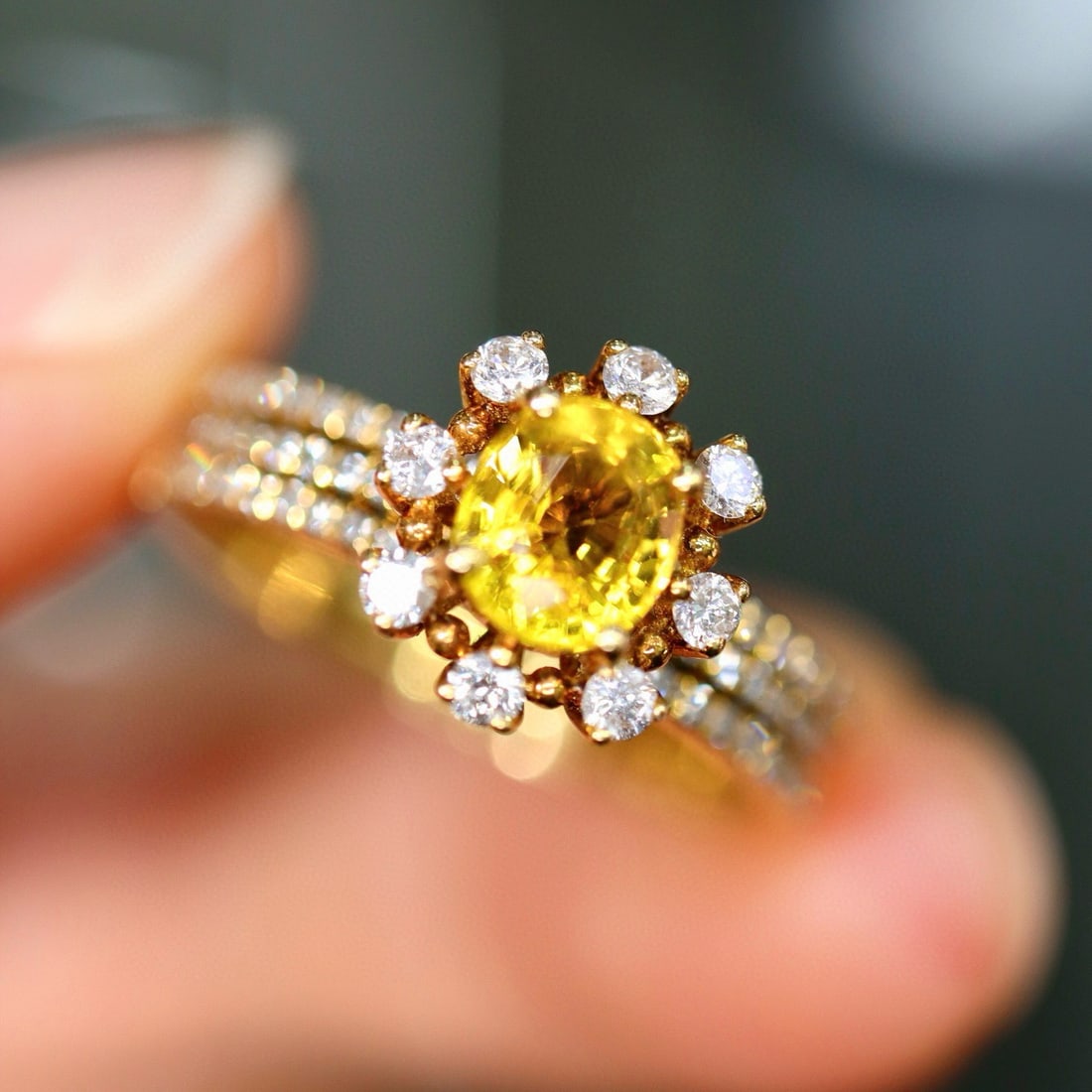 14k Gold 1.27 Ctw Natural Sapphire & Diamond Ring - 5