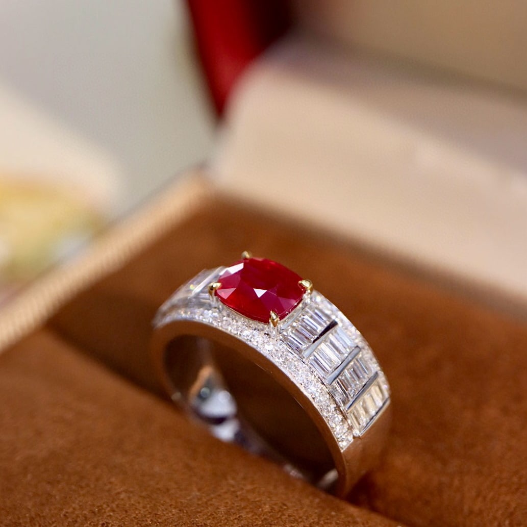 14k Gold 1.78 Ctw Natural Ruby & Diamond Ring - 2