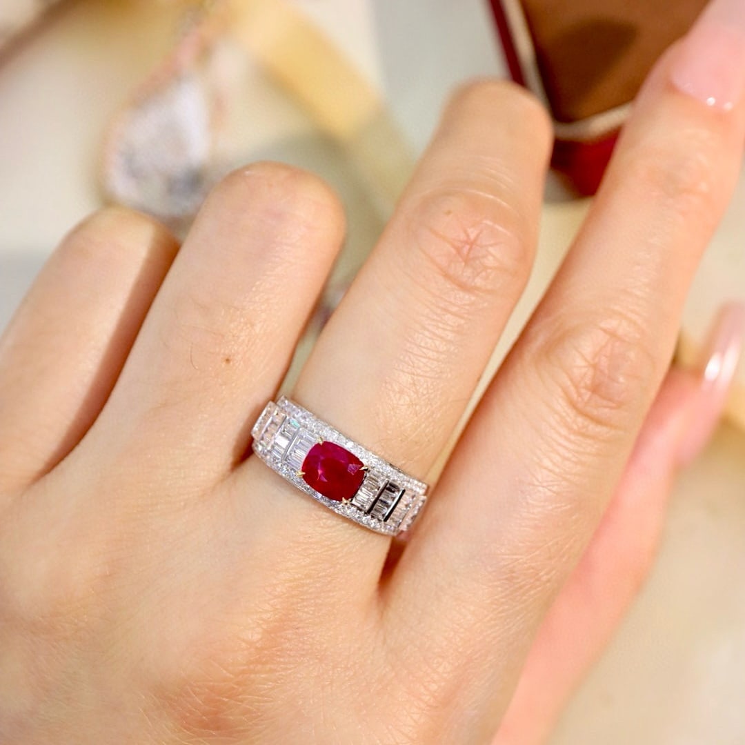 14k Gold 1.78 Ctw Natural Ruby & Diamond Ring - 4