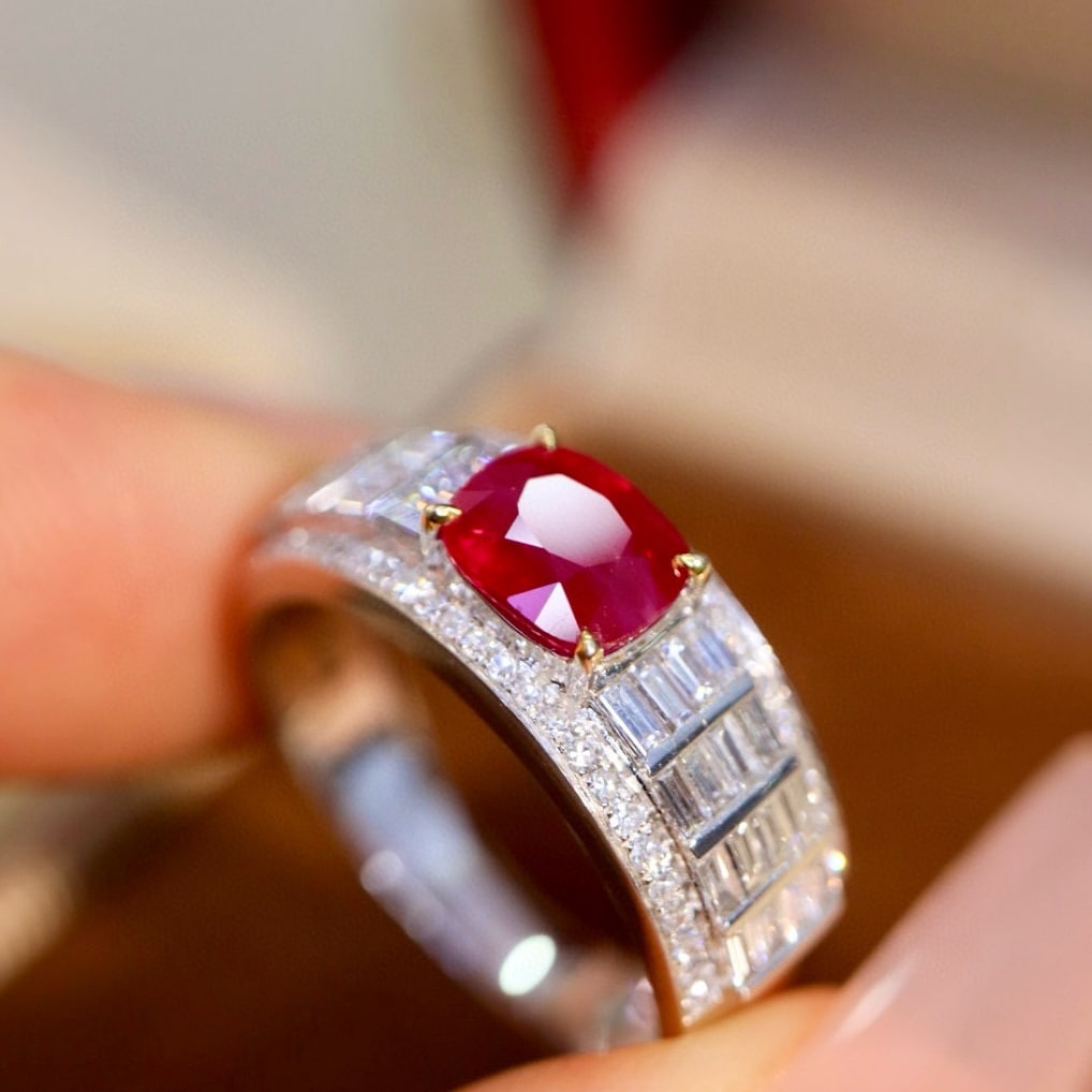 14k Gold 1.78 Ctw Natural Ruby & Diamond Ring - 6