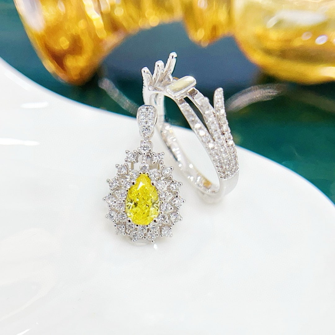 14k Gold 1.21 Ctw Lab Grown Diamond & Diamond Ring/pendant( Without Chain ) - 5