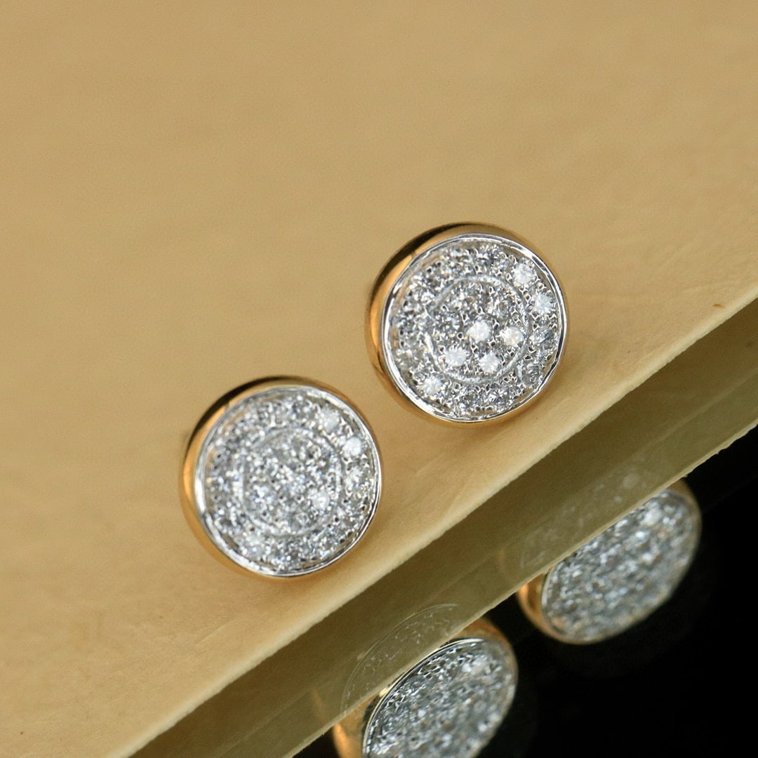 14k Gold 0.3 Ct Natural H Diamond Earrings: Ref:230957145 // gold content:14k gold // main gemstone:diamond // shape:round // carat weight:0. 3ct // clarity grade:vs-si // color:h // treatment:natural // cut grade:g // Condition: NewLow