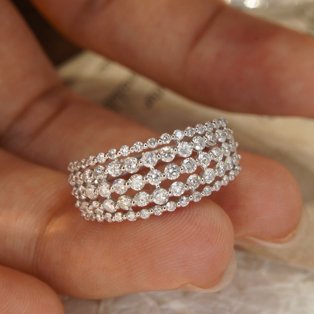 14k Gold 1.10 Ct Natural H Diamond Ring - 2