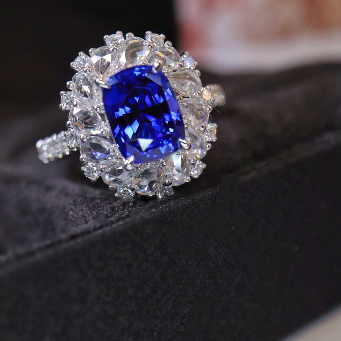 14k Gold 2.98 Ctw Natural Sapphire & Diamond Ring - 5