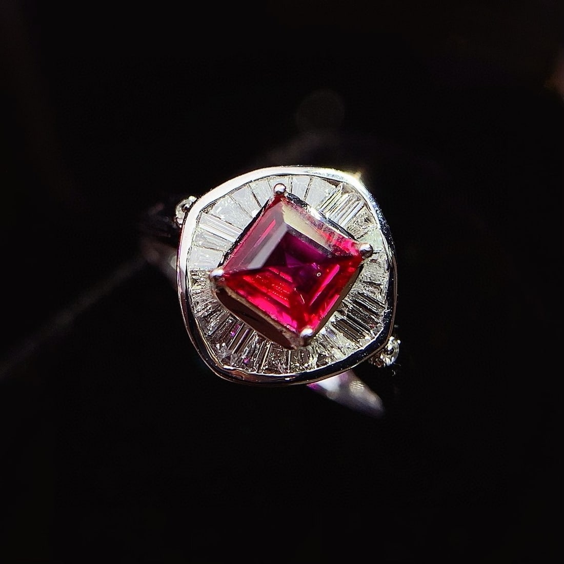 14k Gold 0.55 Ct Natural Ruby & Diamond Ring - 4