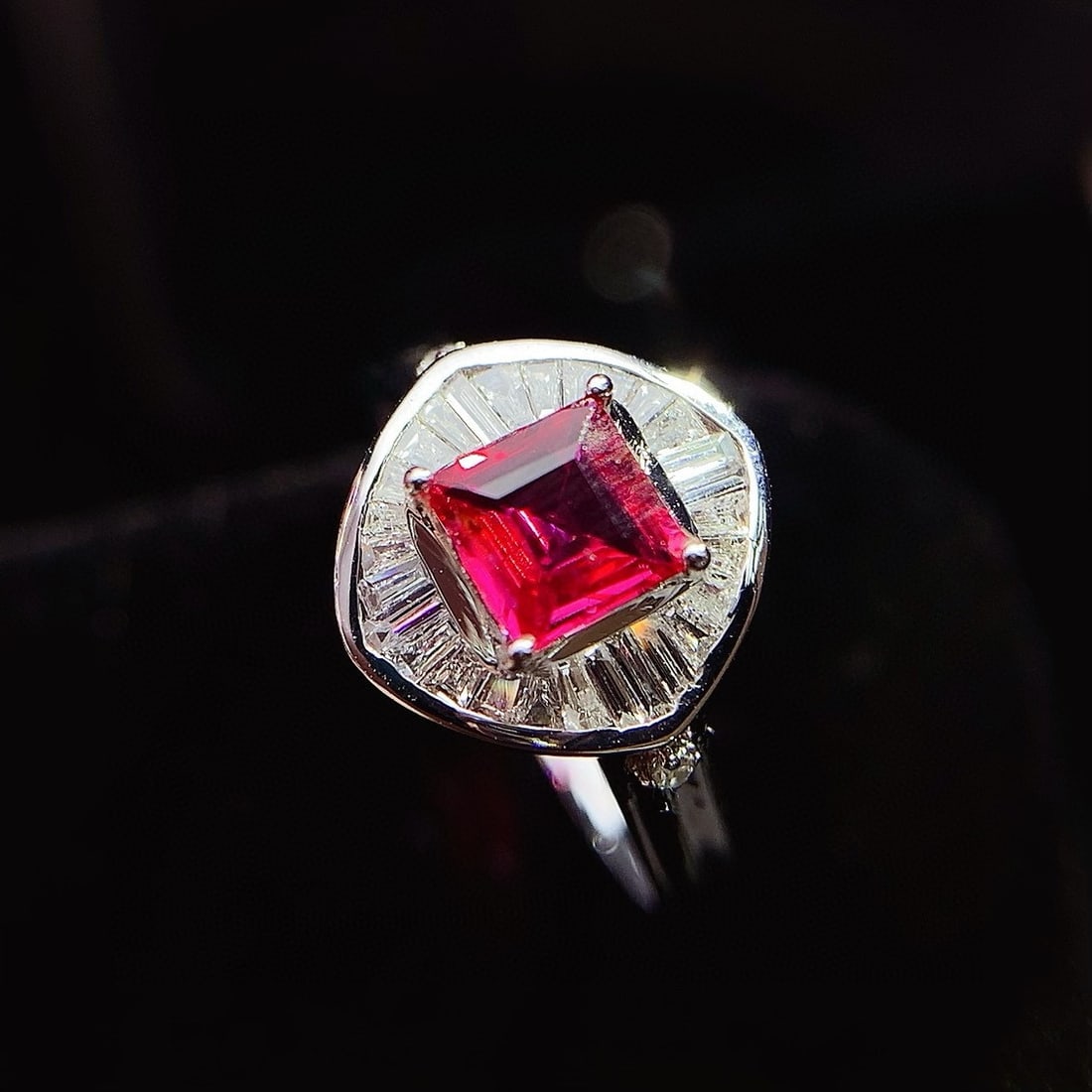 14k Gold 0.55 Ct Natural Ruby & Diamond Ring - 5