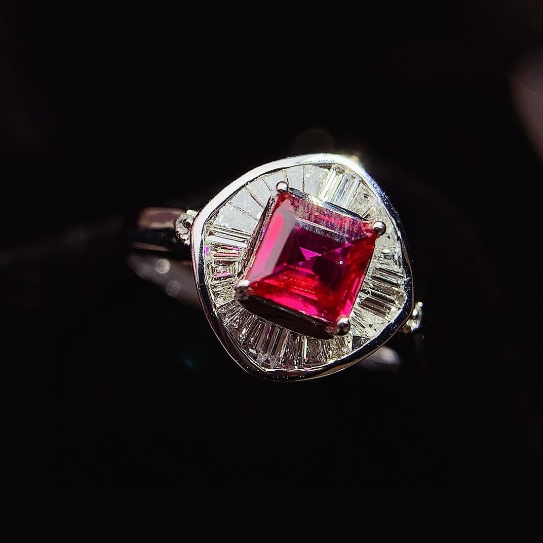 14k Gold 0.55 Ct Natural Ruby & Diamond Ring - 6