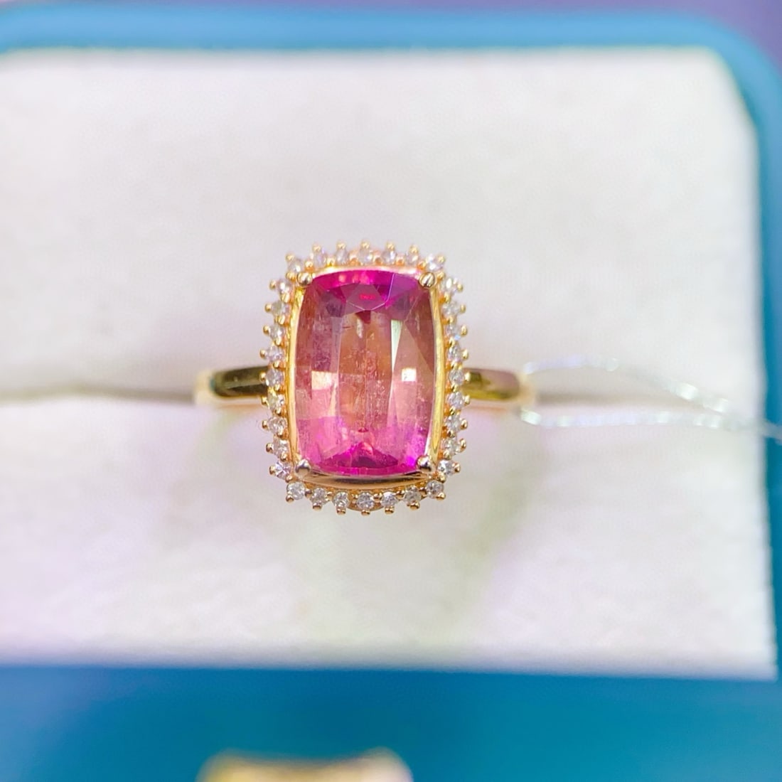 14k Gold 3.06 Ctw Natural Tourmaline & Diamond Ring - 5