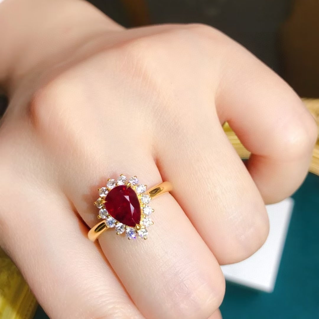 14k Gold 2.12 Ctw Natural Ruby & Diamond Ring - 3