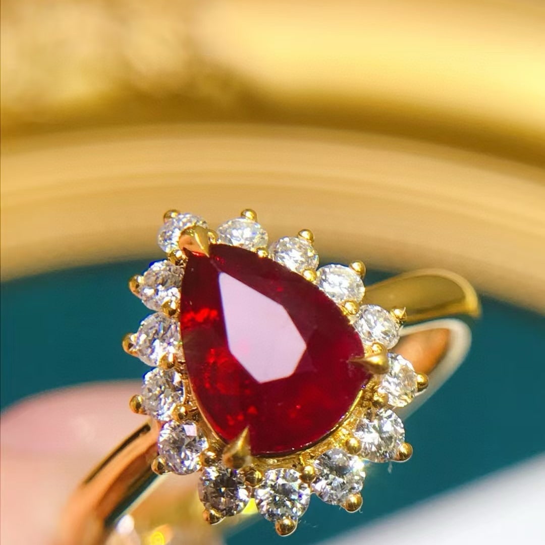 14k Gold 2.12 Ctw Natural Ruby & Diamond Ring - 4