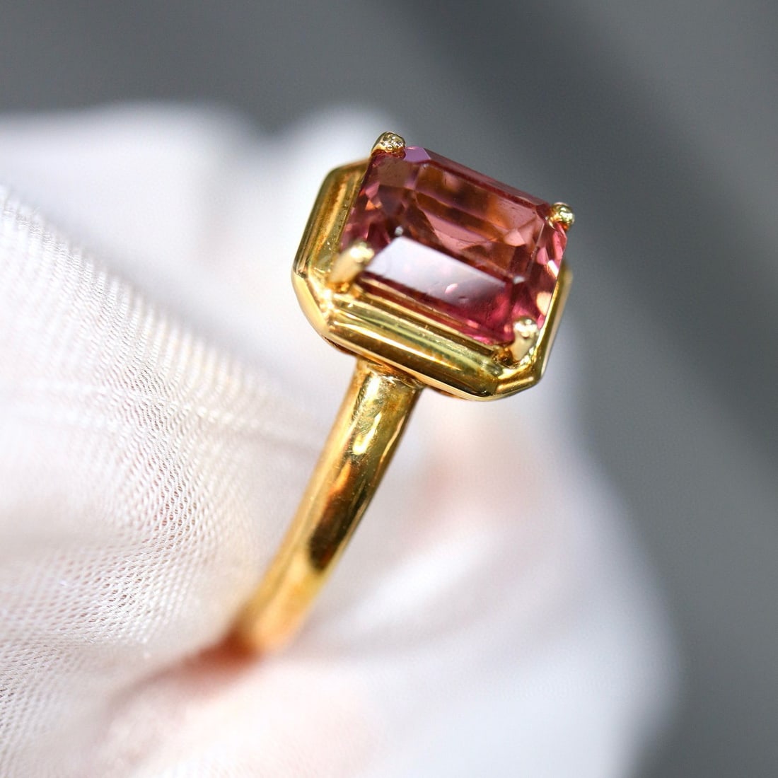 14k Gold 1.61 Ct Natural Tourmaline Ring - 2