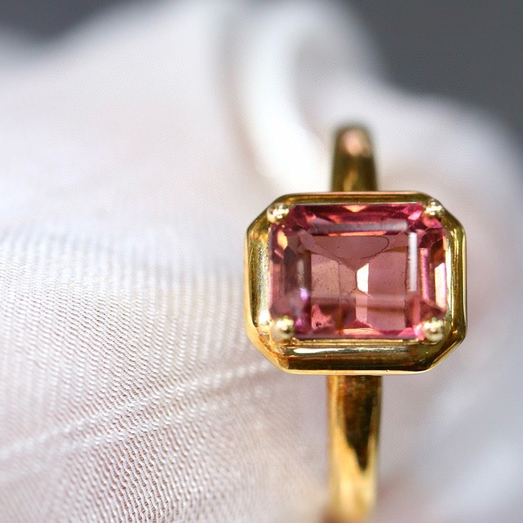 14k Gold 1.61 Ct Natural Tourmaline Ring - 3