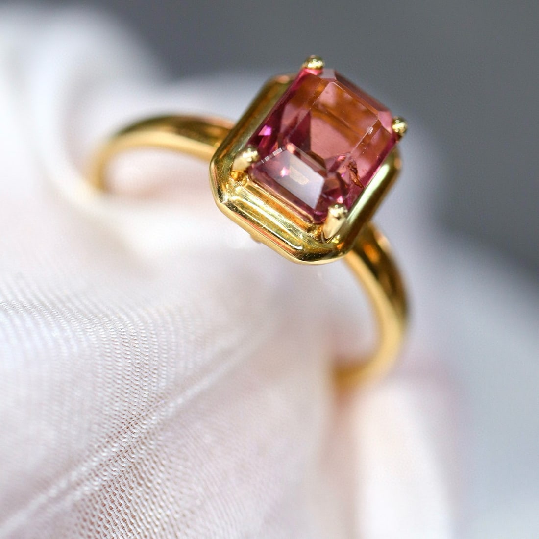 14k Gold 1.61 Ct Natural Tourmaline Ring - 4
