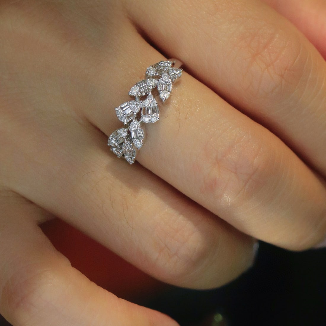 14k Gold 0.45 Ct Natural H Diamond Ring - 5