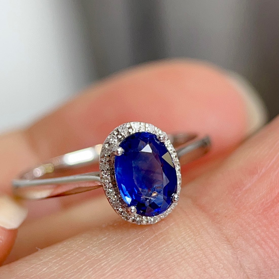 14k Gold 1.05 Ctw Natural Sapphire & Diamond Ring - 2