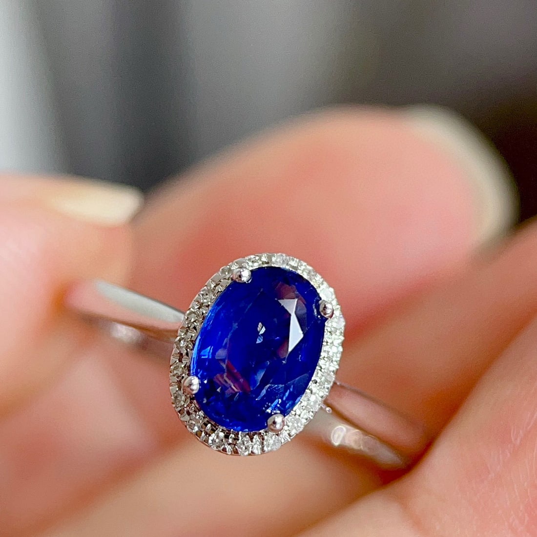 14k Gold 1.05 Ctw Natural Sapphire & Diamond Ring - 4