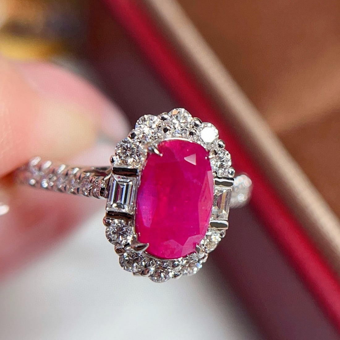 14k Gold 1.96 Ctw Natural Ruby & Diamond Ring/pendant( Without Chain ): Ref:230957198 // gold content:14k gold // ring size:7. 25us // // main gemstone:ruby // shape:oval // carat weight:1. 37ct // color:red // treatment:natural // // adjacent gemstone 2 : diamond // shap