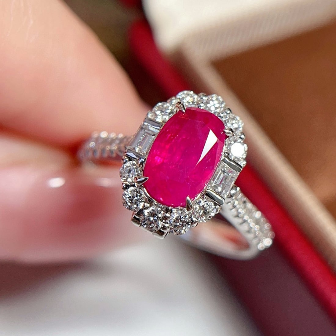 14k Gold 1.96 Ctw Natural Ruby & Diamond Ring/pendant( Without Chain ) - 2