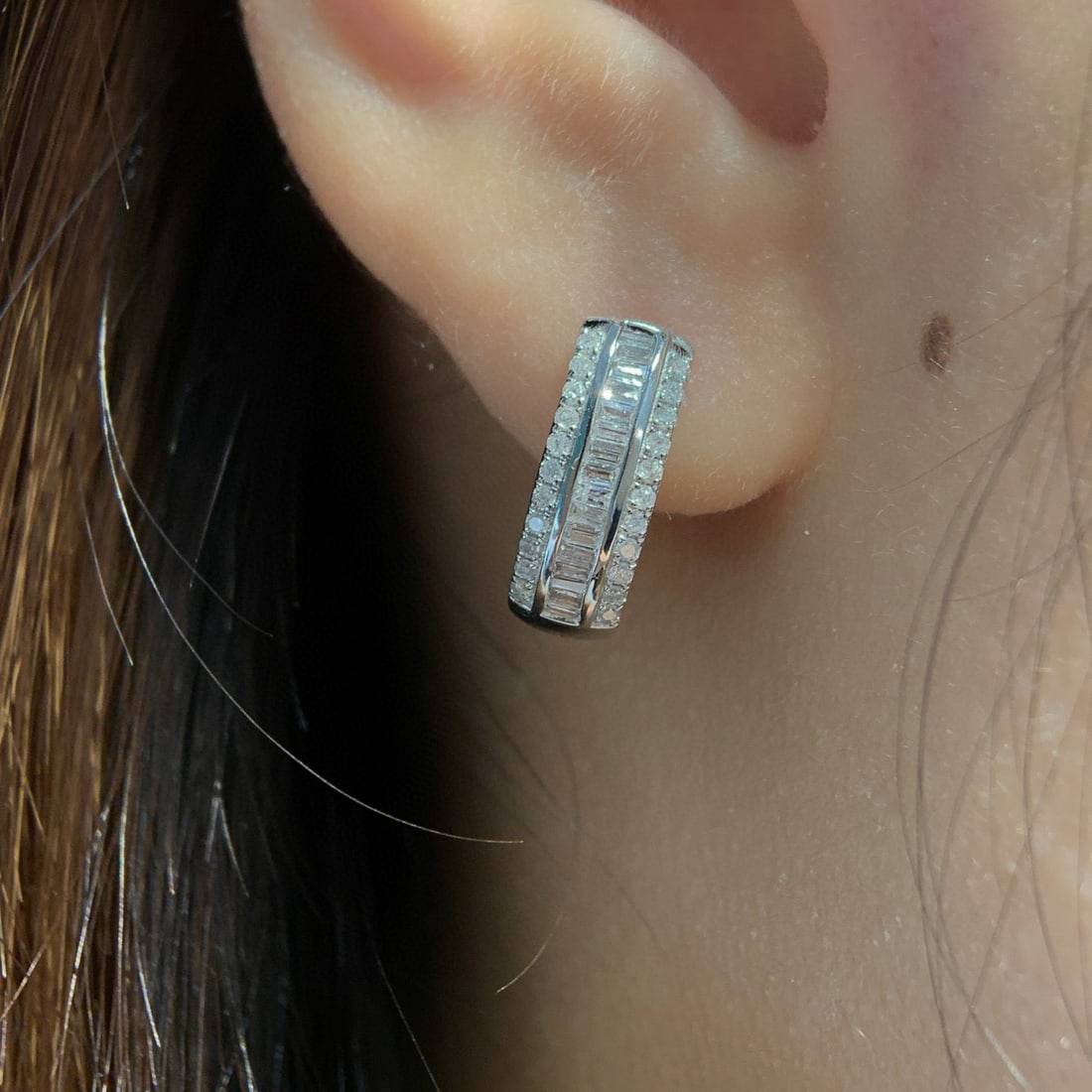 14k Gold 0.5 Ct Natural H Diamond Earrings - 2