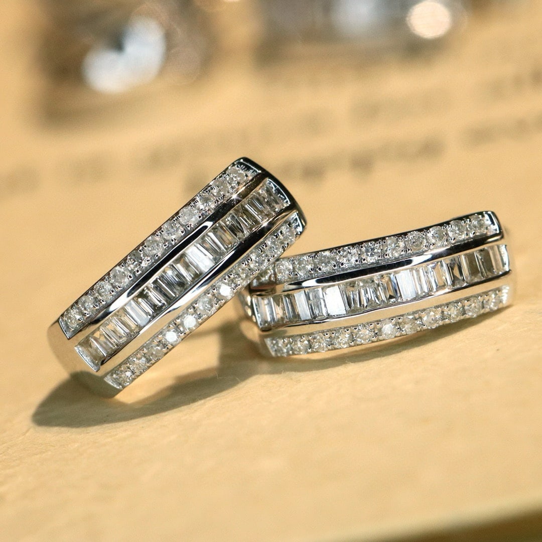 14k Gold 0.5 Ct Natural H Diamond Earrings - 7