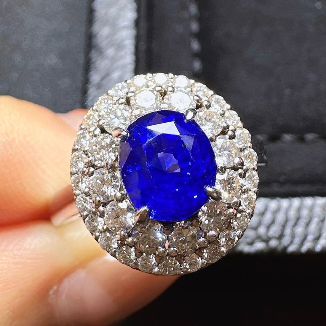 14k Gold 2.08 Ct Natural Sapphire & Diamond Ring - 2