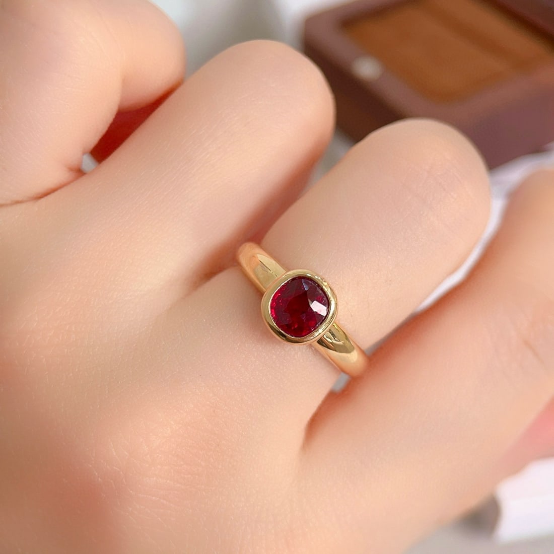 14k Gold 1.06 Ct Natural Ruby Ring - 6