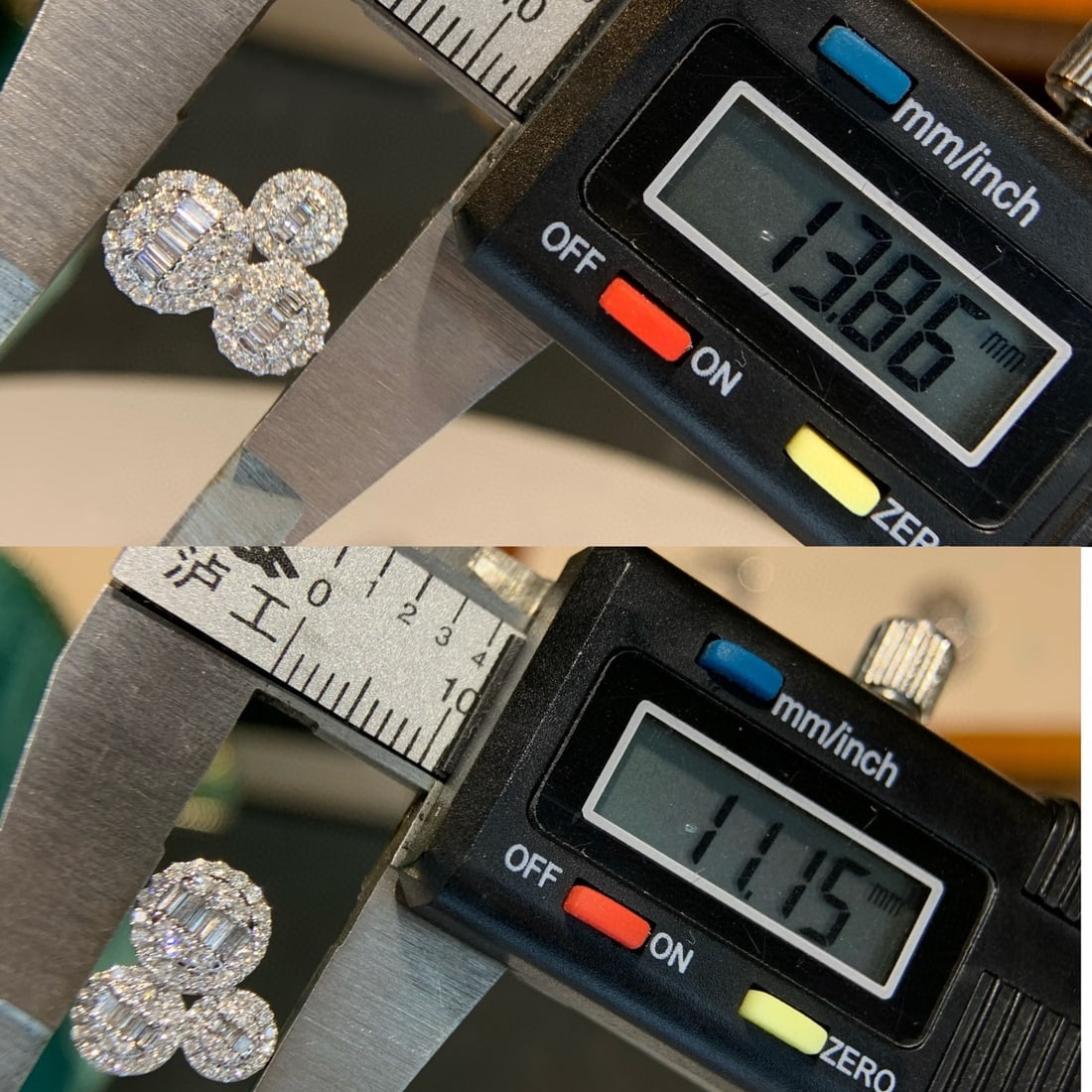 14k Gold 0.72 Ct Natural H Diamond Earrings - 6