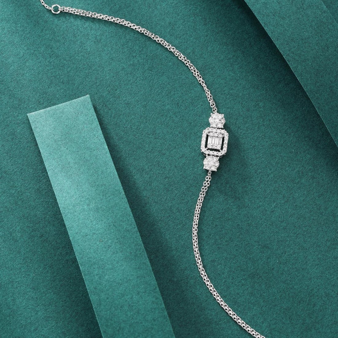 14k Gold 0.45 Ctw Natural H Diamond Bracelet - 2