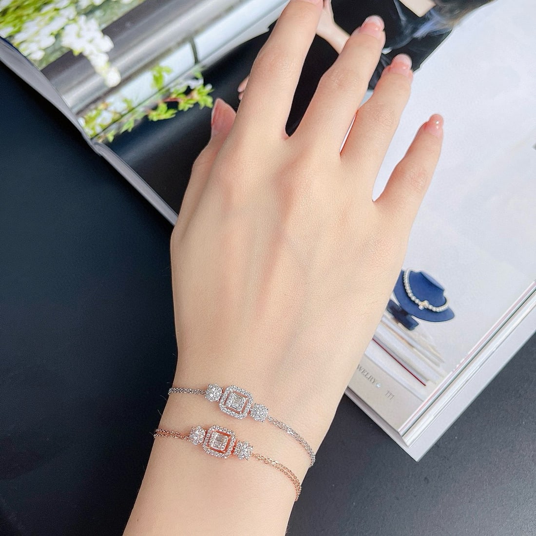 14k Gold 0.45 Ctw Natural H Diamond Bracelet - 3