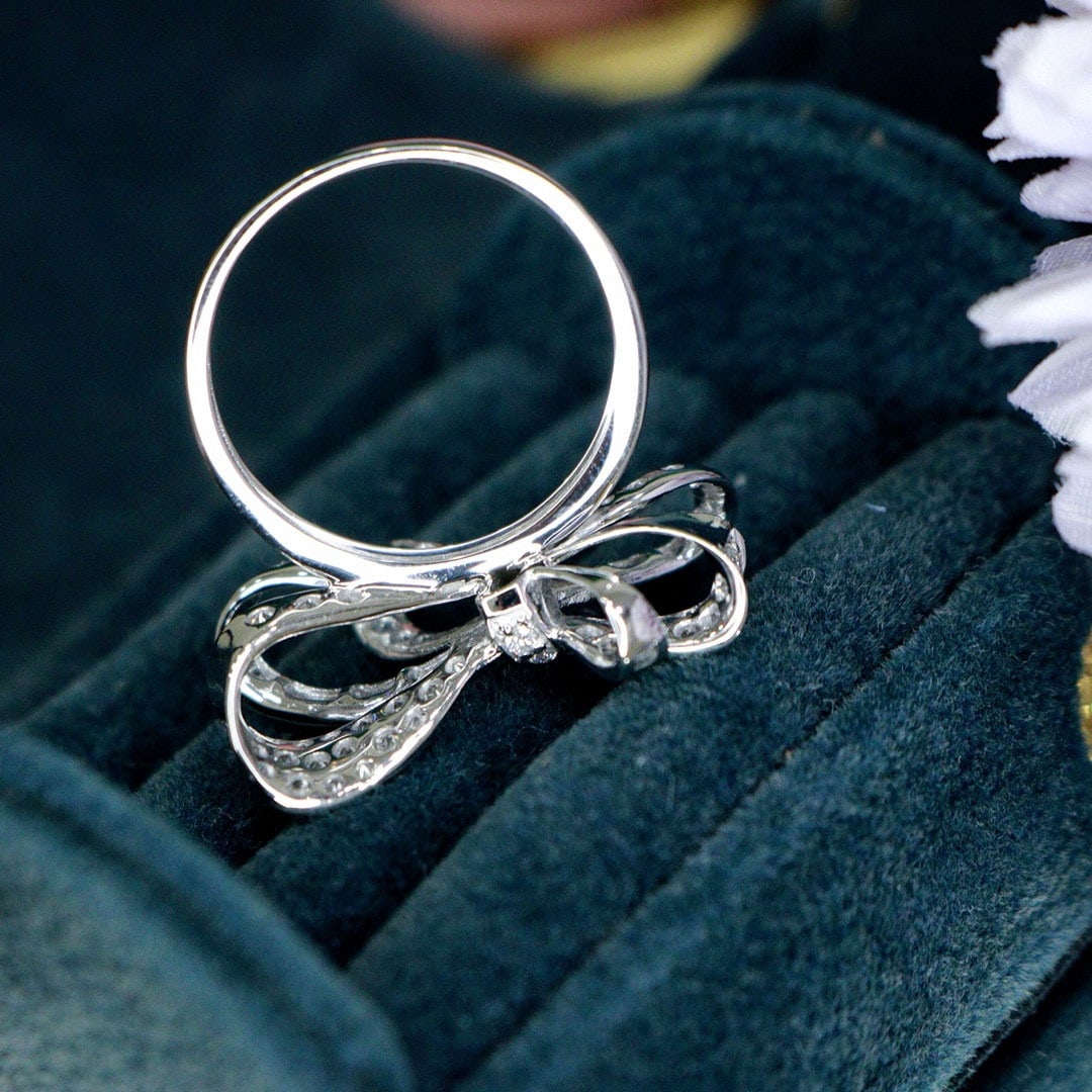 14k Gold 1 Ct Natural H Diamond Ring - 4