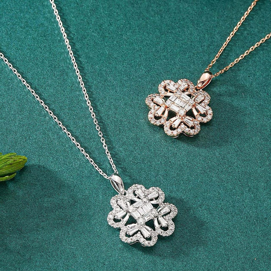 14k Gold 0.51 Ctw Natural H Diamond Pendant( Without Chain ) - 4