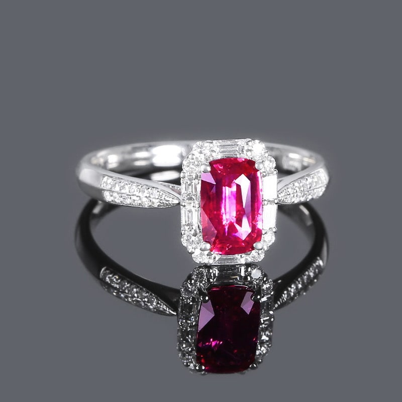 14k Gold 1.46 Ctw Natural Sapphire & Diamond Pendant( Without Chain ) - 3