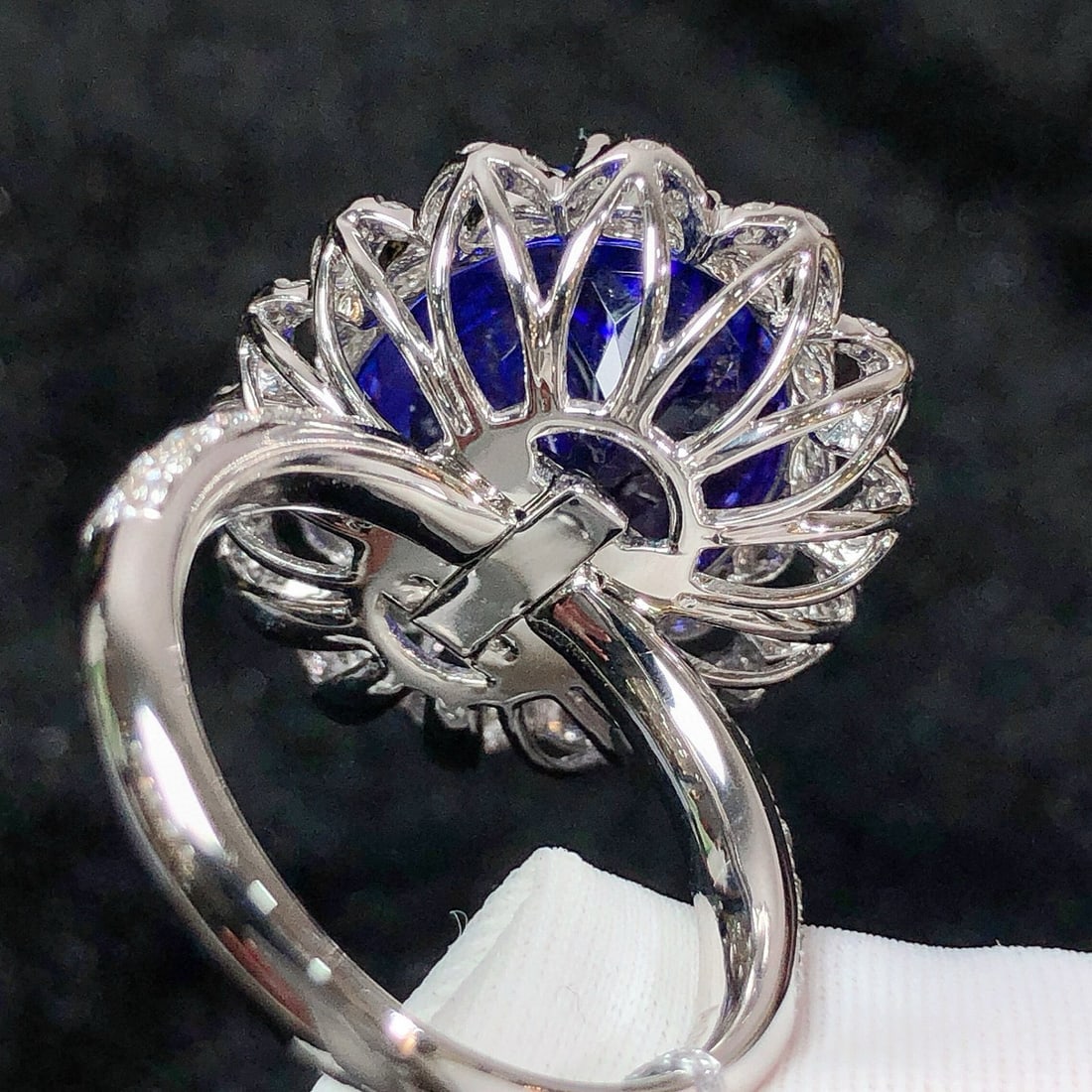 14k Gold 14.10 Ctw Natural Tanzanite & Diamond Ring/pendant( Without Chain ) - 7