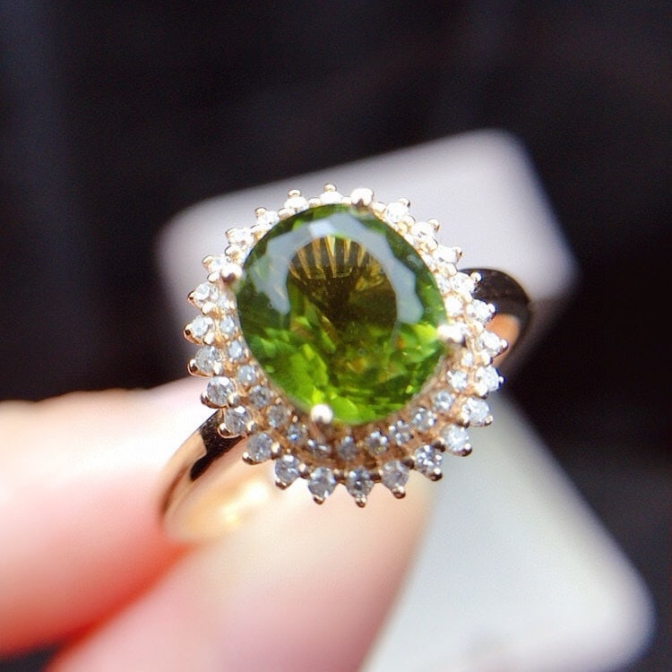 14k Gold 2.21 Ctw Natural Tourmaline & Diamond Ring - 2